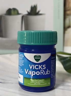 泰国VICKS VapoRub薄荷膏蚊虫叮咬酸痛咳嗽宝宝舒缓膏通鼻膏