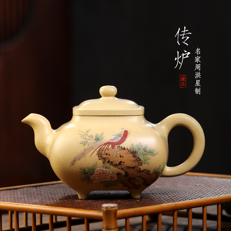 和泥有缘 宜兴紫砂壶本山绿泥绘全手工收藏重器大容量 传炉_虎窝淘