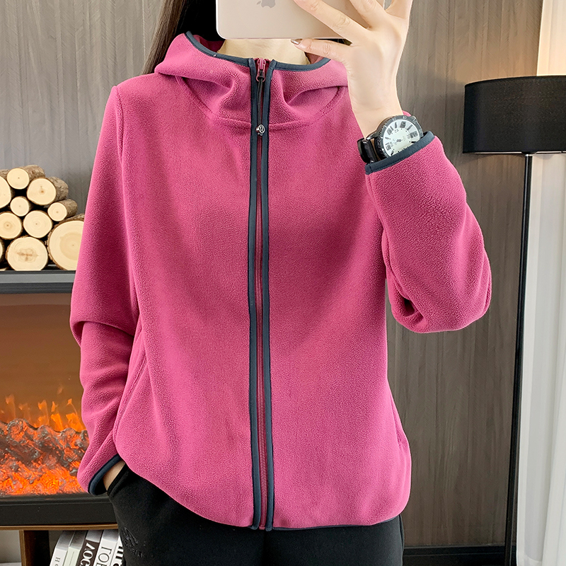 户外加绒厚抓绒衣摇粒绒外套女