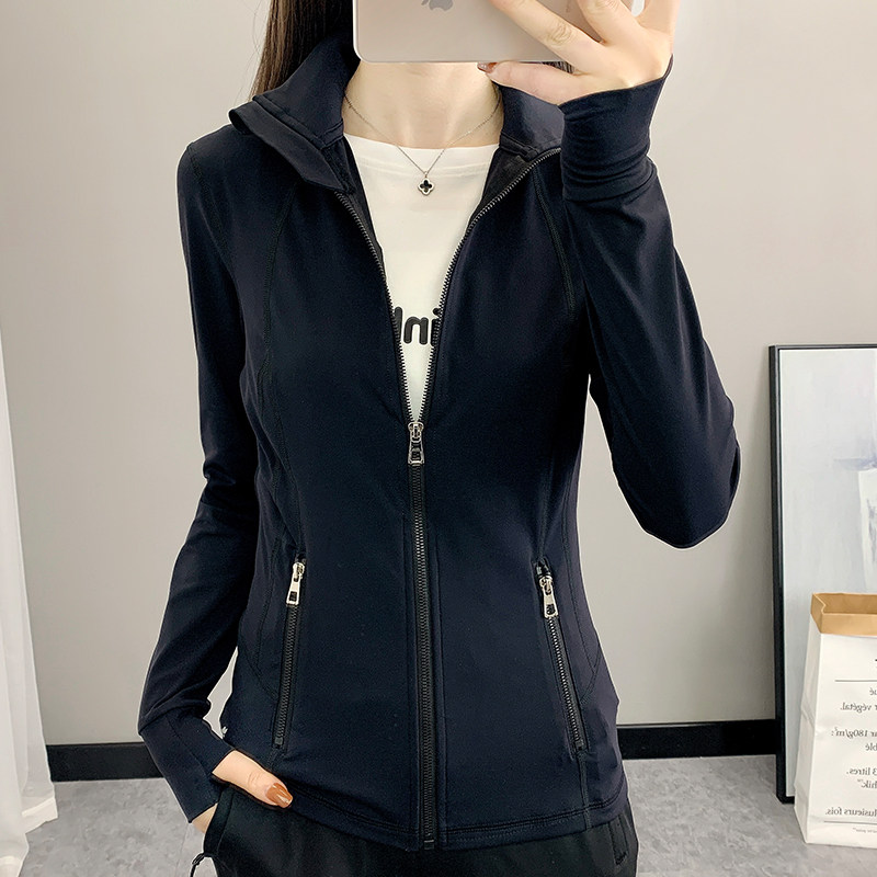 户外运动连帽速干衣开衫外套女春秋薄款透气弹力立领跑步瑜伽上衣,户外/登山/野营/旅行用品,速干T恤,淘宝优惠券,粉丝福利购,淘宝优惠卷