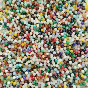 100g价 6mm玛瑙石头珠散珠手串项链耳环手工手链diy材料饰品配件