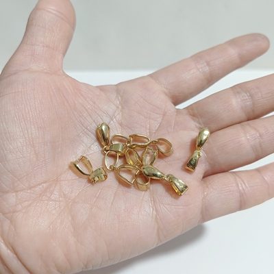 18k铜镀保色瓜子扣吊坠夹扣头diy项链坠子卡扣