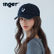INGER原创丹宁牛仔小狗棒球帽显脸小刺绣鸭舌帽 王玉雯同款