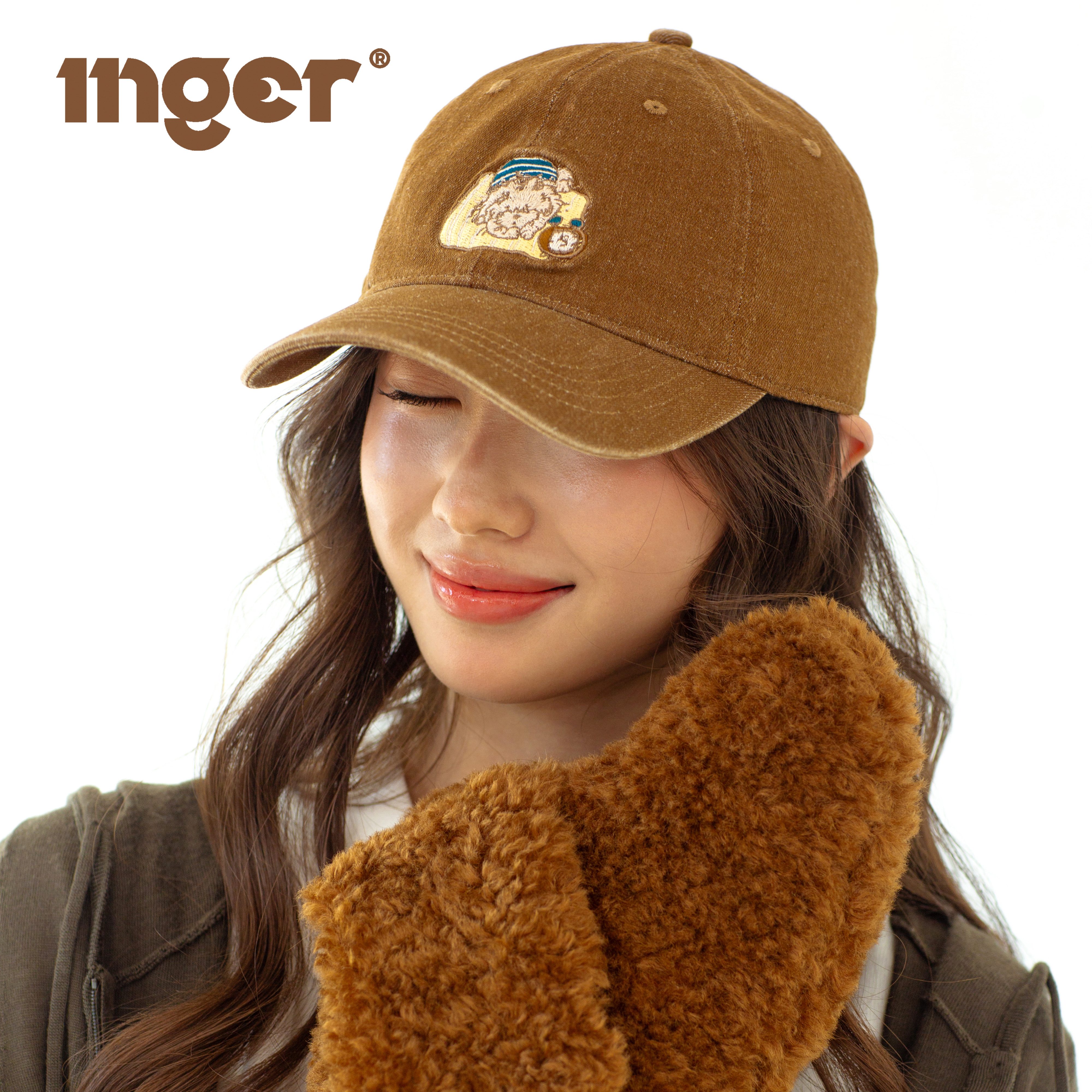 INGER原创呼呼小狗牛仔棒球帽