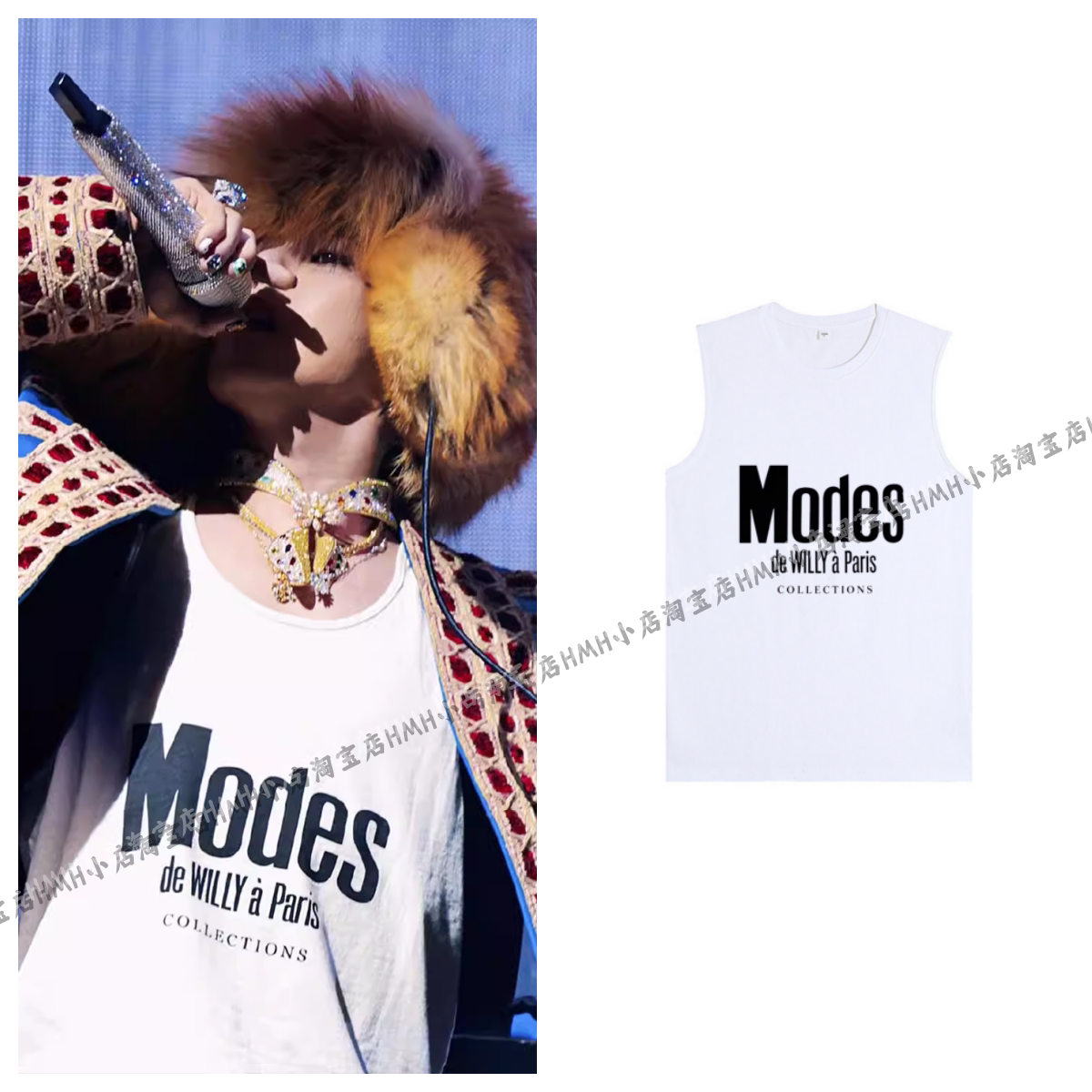 Bigbang权志龙gd科切拉音乐节同款MODES短袖纯棉男女T恤背心上衣