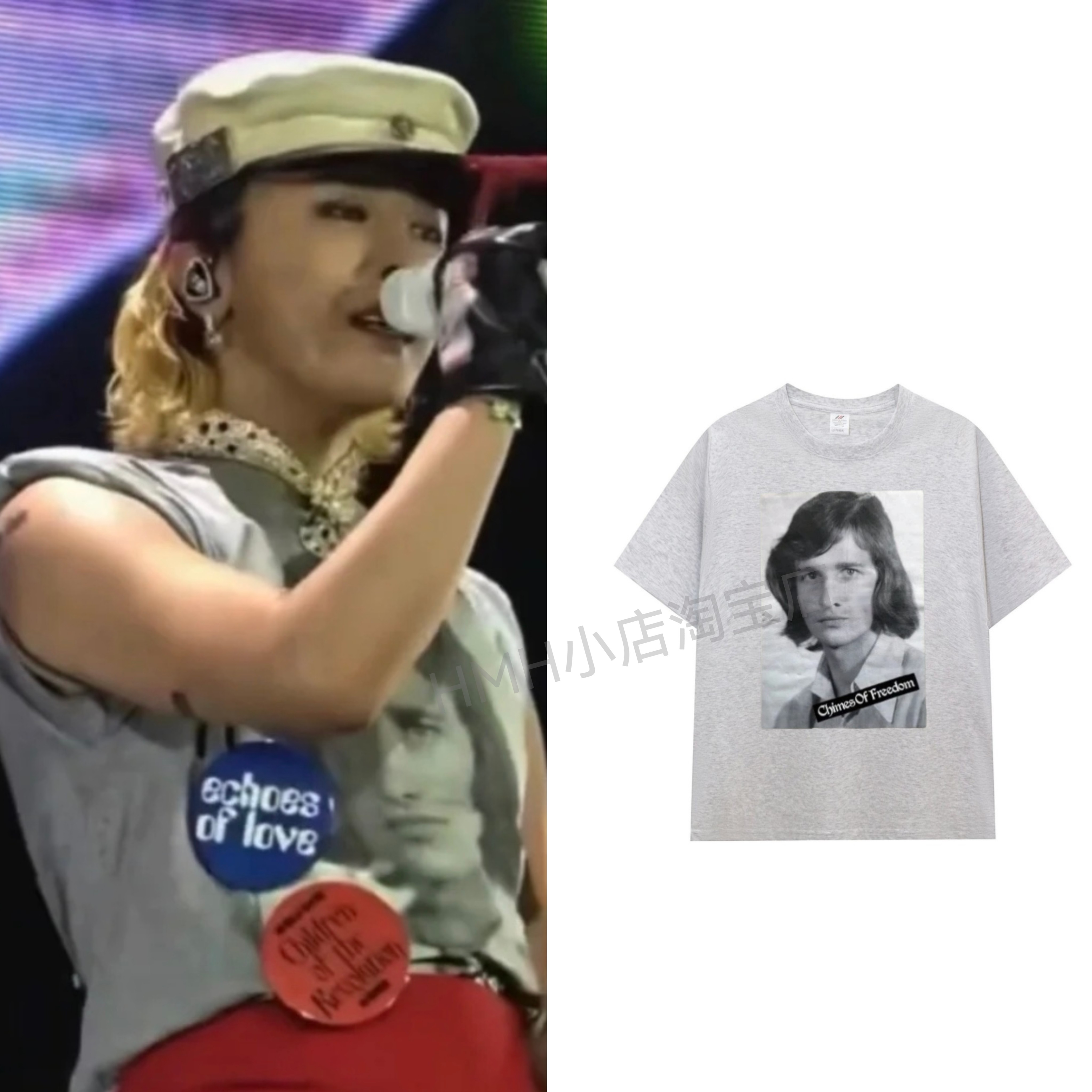 Bigbang权志龙GD同欧美复古人像印花短袖纯棉男女T恤上衣服休闲潮