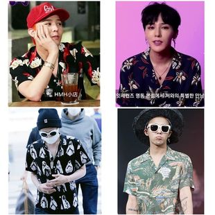 薄衬衫 权志龙GD 男女潮牌短袖 WACKO夏季 沙滩休闲衬衣衣服 INS同款