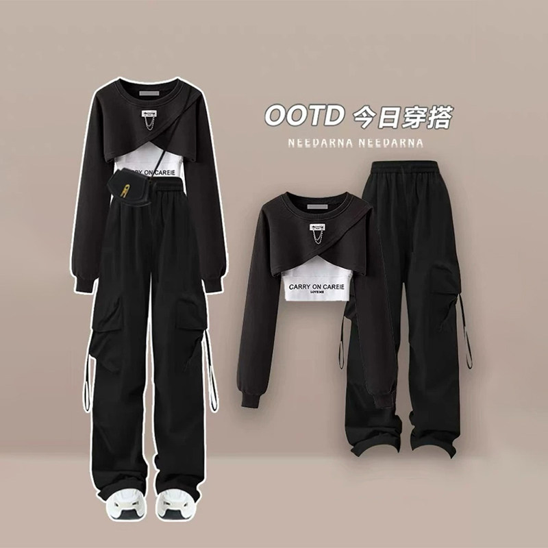 女童学院风套装韩版宽松中大童
