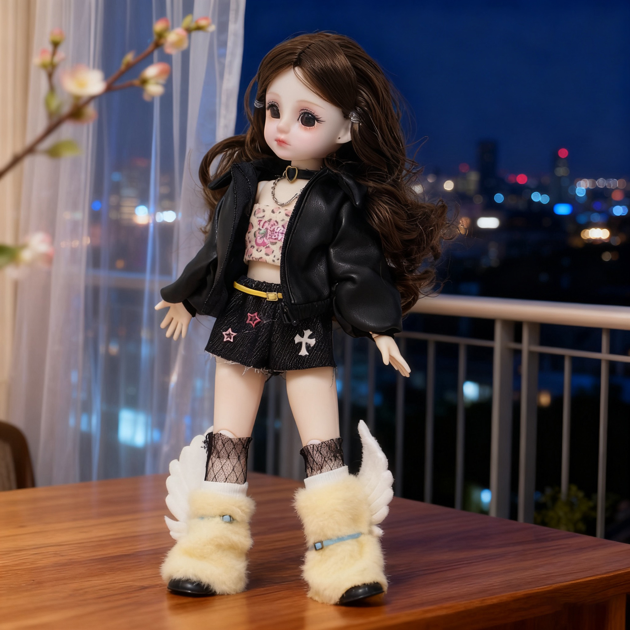 30cm洛丽塔换装6分BJD娃衣女孩公主裙玩具娃娃鬼妈妈连衣裙帽套装