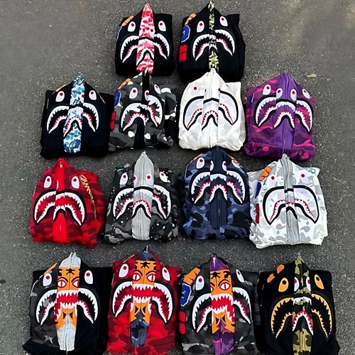 青少年秋季宽松连帽鲨鱼外套涤纶