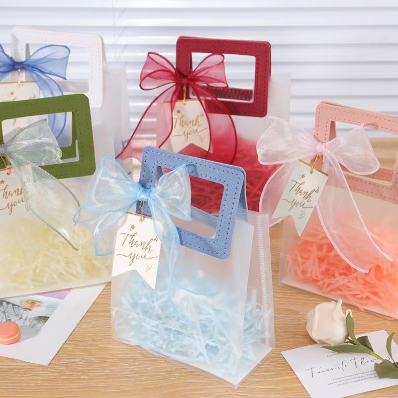 创意透明袋子七夕情人节伴手礼婚庆三八开学季礼品包装手拎袋