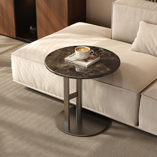 大理石边几客厅沙发边几C型可插入沙发边几2025新款床头桌咖啡桌