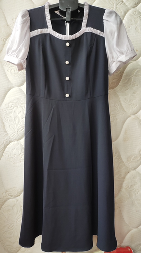 LX230026连衣裙显瘦短袖夏款