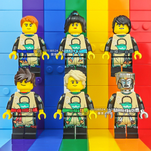 幻影忍者茶服浸智轩凯杰寇赞劳埃德妮雅吴大师海报男益智拼装 玩具