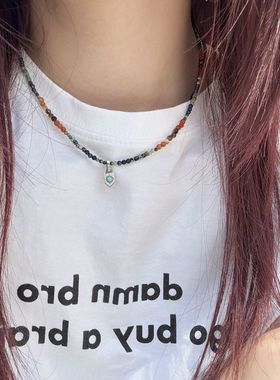 民族风新中式非洲松项链小众串珠