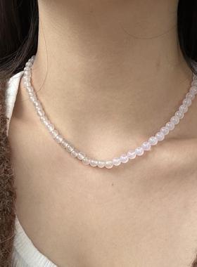 韩版ins风天然青金石项链