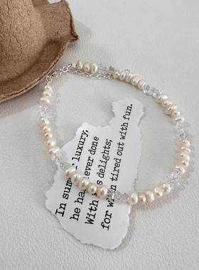 天然淡水珍珠手链女小众设计感