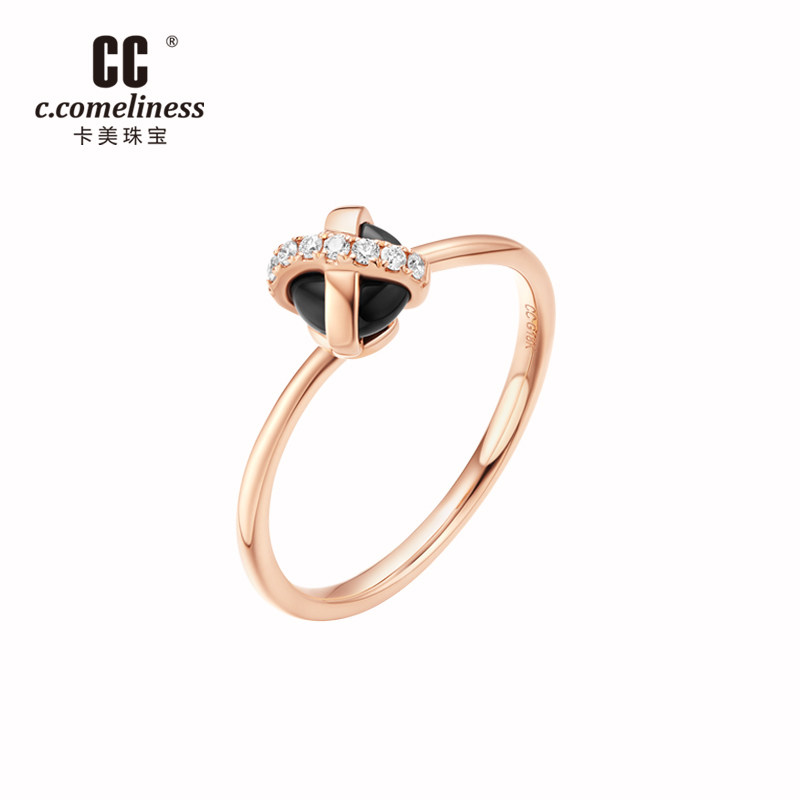 CC卡美珠宝结&middot;锁系列 18K金钻石宝石戒指珠宝女款礼物官方正品