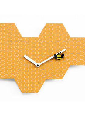 意大利Progetti挂钟Time2bee蜜蜂时钟表家居设计创意欧式进口