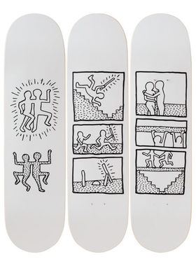 比利时The Skateroom装饰滑板Keith HARING无题1981Untitled