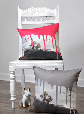 英国Mineheart Artistic Cushion 泼洒风景抱枕靠垫2种颜色质地