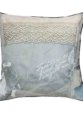 英国Mineheart Sewn Crochet Cushion 仿破损蕾丝抱枕靠垫2种质地