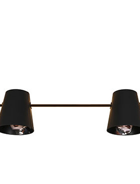 意大利Karman Cupido LED Pendant 隐形画黑色悬挂灯-两灯罩版