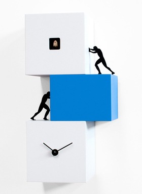 意大利Progetti咕咕钟Strong cucù 2布谷鸟台钟挂钟表家居设计