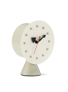 瑞士Vitra 锥形座白色台钟座钟Cone base desk clock创意设计进口