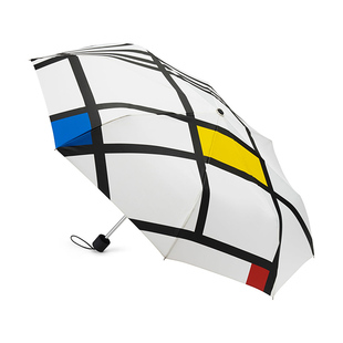 Umbrella 美国MOMA Mini White 蒙德里安白色折叠雨伞 Mondrian
