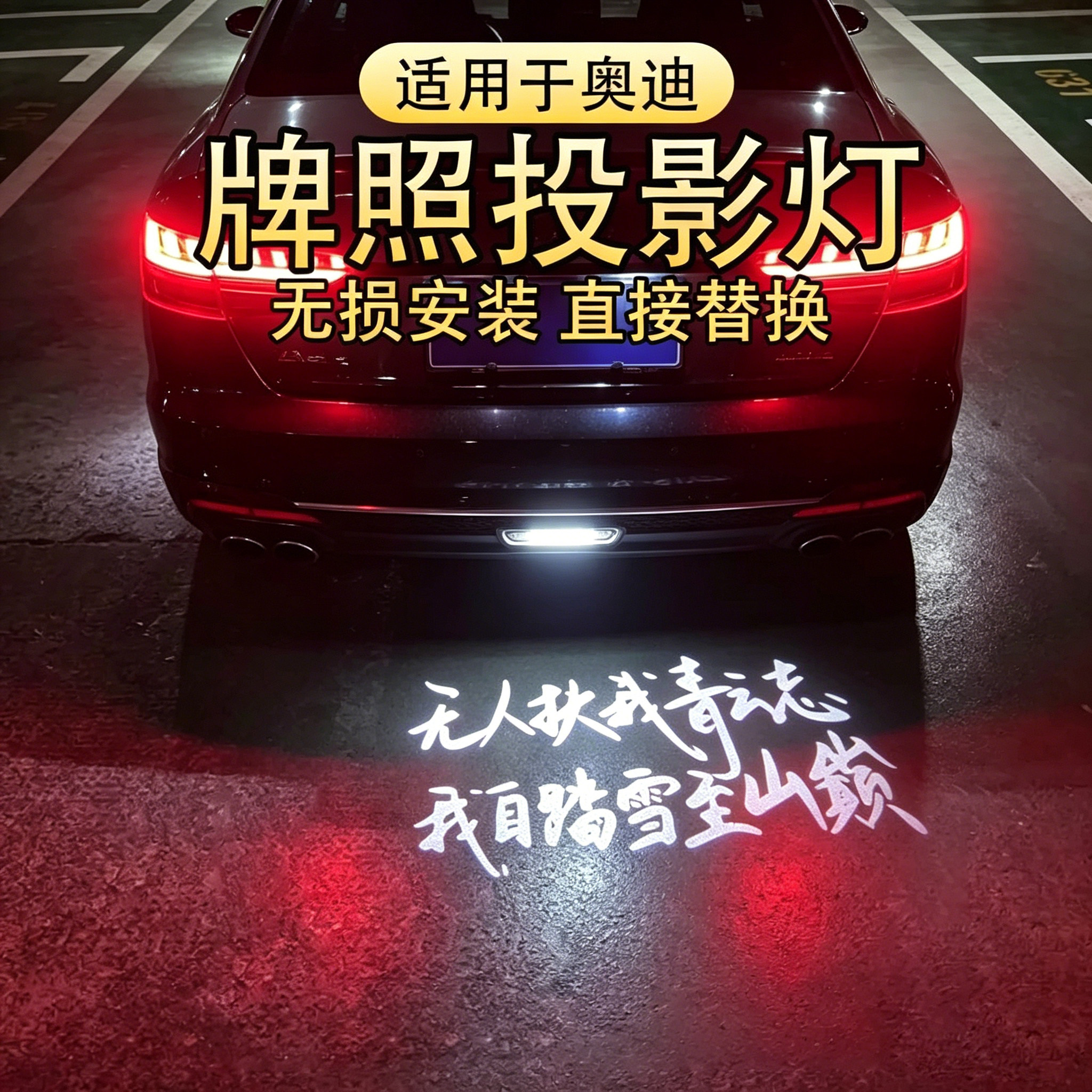 奥迪A4L A6L Q5 Q7 A5 A7 TT A8L S5 S4改装LED牌照灯车牌灯灯泡