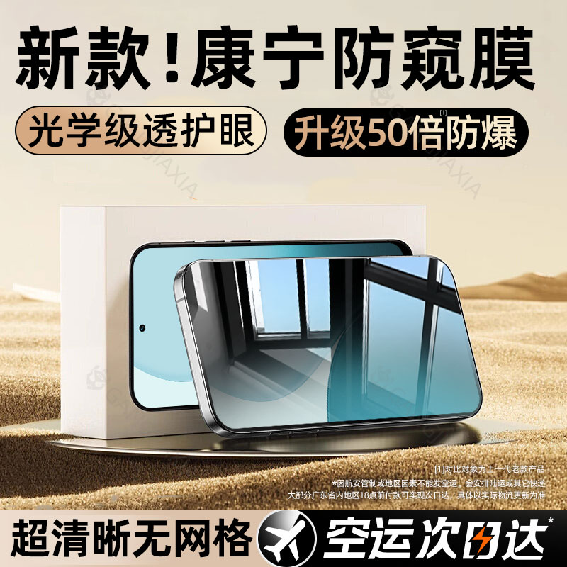 适用oppo系列防窥钢化膜