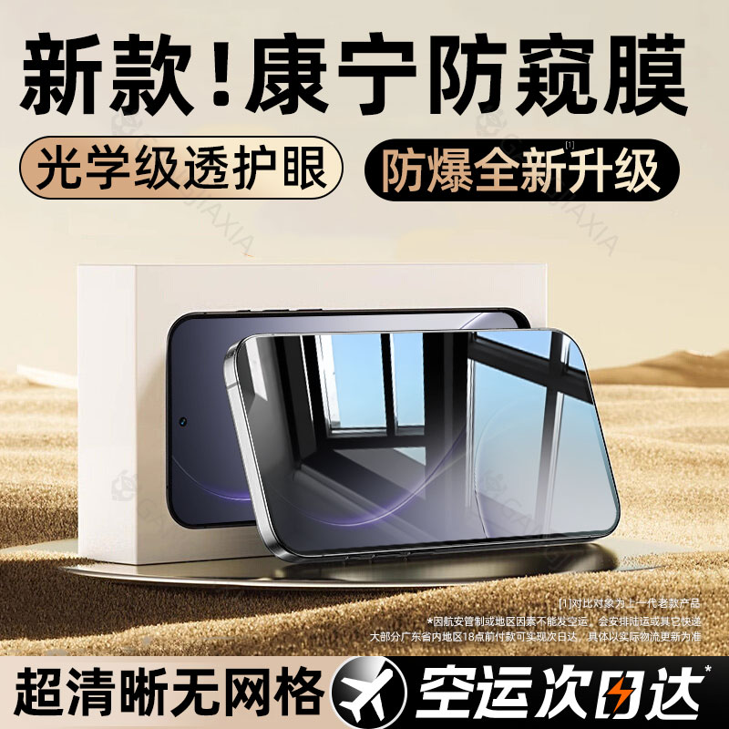 适用oppo系列防窥钢化膜
