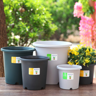 加厚塑料青山控根盆月季 三代新款 绿萝树脂透气花盆 加仑盆 小果汀