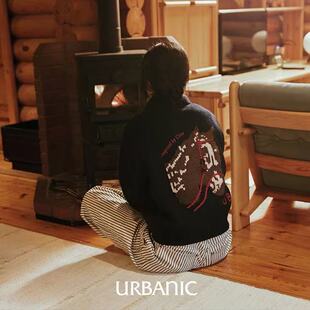 天花板！urbanic30 韩国新款冬季马年小马图案氛围感针织开衫毛衣