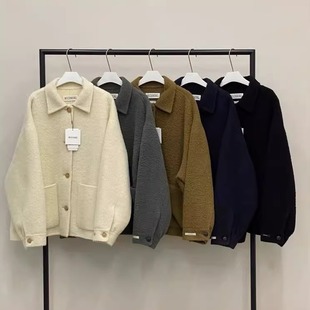 天花板！much more韩国2025冬季双面羊绒短款大衣女保暖毛呢外套