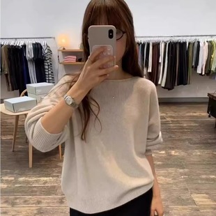 圆领羊毛毛衣女慵懒设计感针织衫 代工厂 韩国东大门ounce25新款