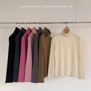 女厚款 显瘦打底衫 羊毛磨毛打底 韩国egg2025秋冬高领修身 代工厂