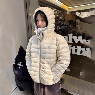 天花板！韩国aeae2025冬季百搭轻薄连帽排骨羽绒服女鸭绒保暖外套