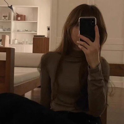 百搭纯色长袖弹力螺纹内搭T恤