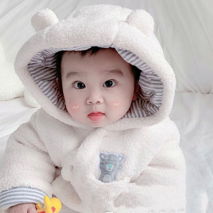 婴儿棉服冬季一两个月男女孩0到3个月6宝宝1岁5连体衣服9棉袄加厚