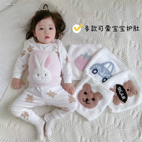 宝宝护肚围春秋冬婴儿童睡觉护肚子防凉肚兜加绒加厚防踢被子神器