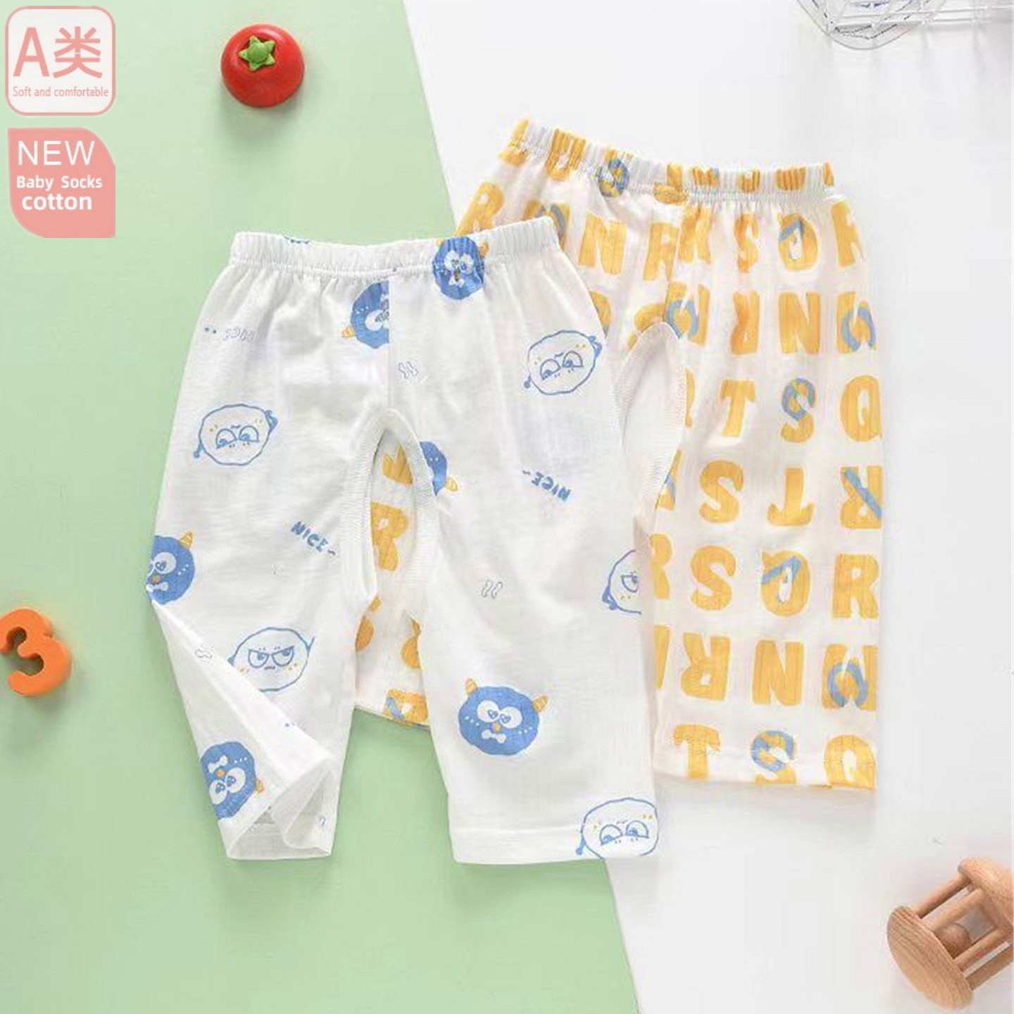 宝宝短裤夏天女0一1岁婴儿a类纯棉裤子男打底夏季薄款新生开裆裤2