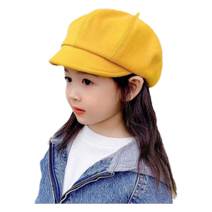 儿童贝雷帽宝宝帽子小童洋气春秋薄款八角帽女童2026新款时尚秋冬
