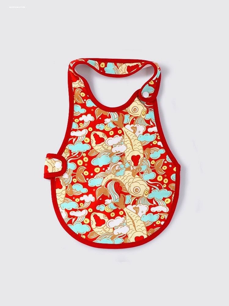 婴儿红肚兜夏季薄款纯棉护肚满月拍照宝宝兜肚新生儿兜兜周岁平安