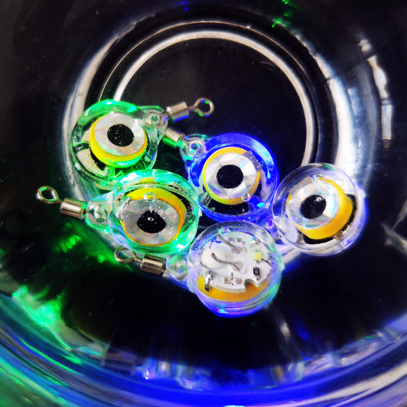 海钓诱鱼灯3D仿真鱼眼灯led钓鱼灯船钓带鱼灯聚鱼器七彩爆闪防水