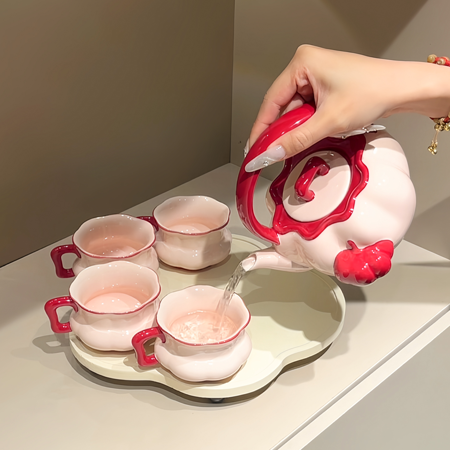 陶瓷杯子水具套装茶具茶杯家用茶壶乔迁新居搬家新婚订婚结婚礼物