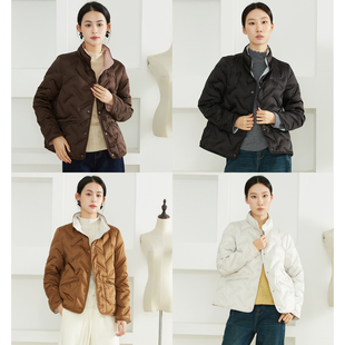 高定 波兰进口科鲁达95白鹅绒双面穿短款羽绒服压胶轻薄鹅绒服冬