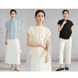 00上新 真丝小立领上衣 4月4日10