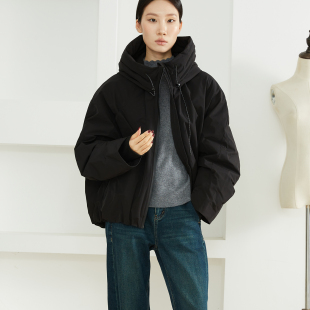 高定 波兰95进口白鹅绒连帽抽绳户外鹅绒服秋冬保暖休闲羽绒服